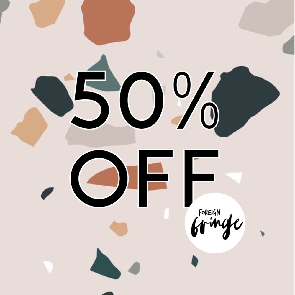 50% off sale ⬇️⬇️⬇️
